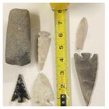 Flint and Stone Indian Artifacts