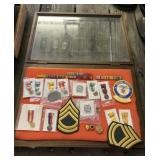 Display Case Full of Military Patches