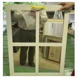 Gridded Framed Mirror
