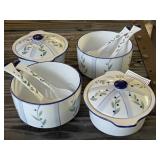 6" Porcelain Dishes and Spoons