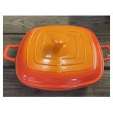 11 1/2" Enameled Iron Skillet with Lid