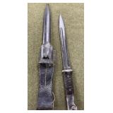 Rough German K98 Bayonet,Sheath,Frog