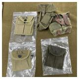 5 Military Rifle & Pistol Mag Pouches