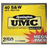 250 rnd Mega Pack UMC .40 S&W Ammo