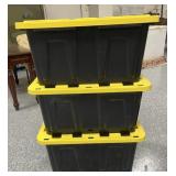 3-27 gal Totes With Lids