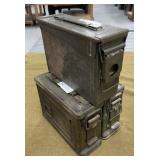 3 Metal Ammo Cans