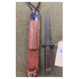 Camillus M4 Bayonet & Leather Sheath