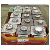 16 Tins Vintage Reloading Powder