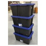 4 - 27 Gallon Totes w/ Lids