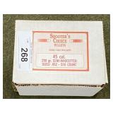 50ct .45 cal Lead 200gr SWC Bullets