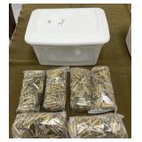 25 lbs 7.62mm Brass in Lidded Tote