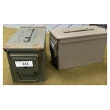 2 Metal Ammo Cans