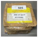 575ct 9mm 147 gr FP Lead Bullets