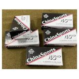 250 rnds China Sports .45 Auto Ammo