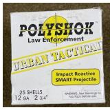 25 rnds Polyshok 12 ga Urban Tactical Shotshells