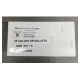 50ct Montana .25 Cal 100 gr FN Bullets