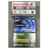 25 rnds 12ga 2 3/4" & 3" Rifled Slugs