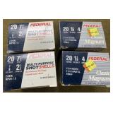 100 rnds Federal 20 ga Shotshells