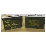 2 Metal Ammo Cans