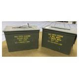2 Metal Ammo Cans