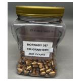 200ct Hornady .357 Cal 158 gr SWC Bullets