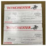 100 rnds Winchester .38 Spl Ammo