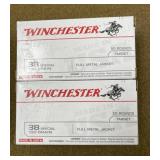 100 rnds Winchester .38 Spl Ammo