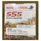 555 rnds Winchester .22 LR Ammo