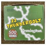 500 rnds Remington .22 LR Thunderbolt Ammo
