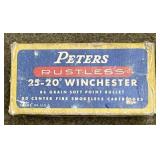 50 rnds Peters .25-20 Win Ammo
