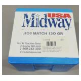 250ct Midway .308 Cal Match 130 gr Bullets