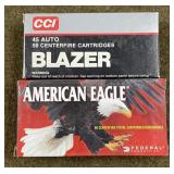 100 rnds .45 Auto Ammo