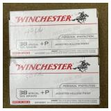90 rnds Winchester .38 Spl +P Ammo