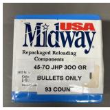 93ct Midway .45-70 300 gr JHP Bullets