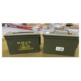 2 Metal Ammo Cans
