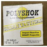 25 rnds Polyshok 12 ga Urban Tactical Shotshells