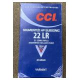 500 rnds CCI HP Subsonic .22 LR Ammo