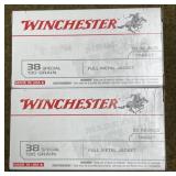 100 rnds Winchester .38 Spl Ammo