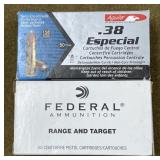 100 rnds .38 Spl Ammo