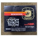 20 rnds Winchester Black Talon .357 Mag Ammo