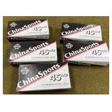 250 rnds China Sports .45 Auto Ammo