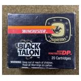 20 rnds Winchester Black Talon .45 Auto Ammo