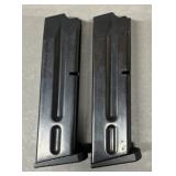 2 - Beretta 92FS 9mm 10 rnd Pistol Magazines