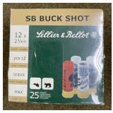 25 rnds Sellier & Bellot 12 ga 00 Buck Shotshells
