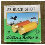 25 rnds S&B 12 ga 00 Buckshot Shotshells