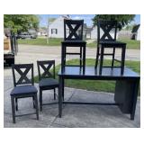 Bookcase/Pub Table and Stools