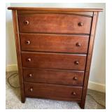 50" Tall 5 Drawer Highboy Dresser
