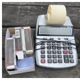 Adding Machine and Staples