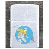 Zippo Lighter with Fisherman