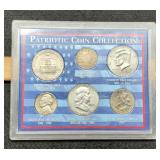 Display Of 6 U.S. Coins "Patriotic Collection"